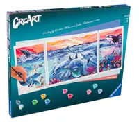 Set de pictură Ravensburger CreArt - Delfini la apus