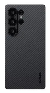 Husă Pitaka - Ultra Slim, Galaxy S25 Ulta, Black/Grey