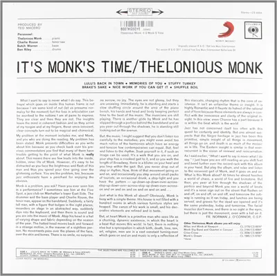 It's Monk Time - Vinyl