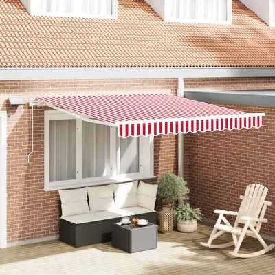 Gossi marchiza manuala retractabila cu led rosie si alba 300x250 cm
