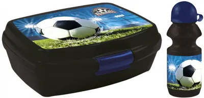 Set Derform - Football, sticlă și cutie pentru mâncare