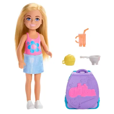 Papusa Barbie Chelsea cu rucsac surpriza si accesorii