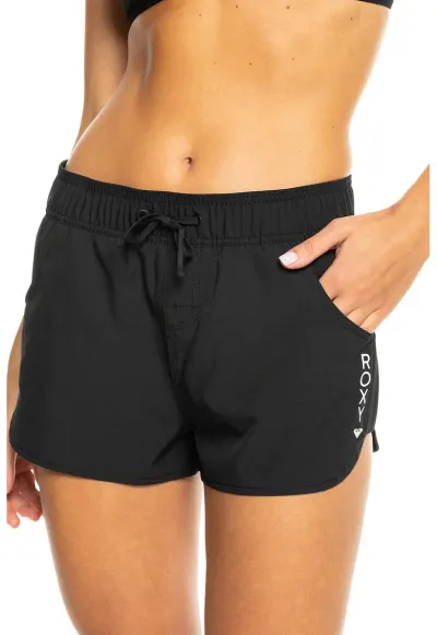 Pantaloni de scurti de baie cu snur Wave 2 - Negru