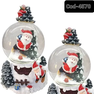 Glob decorativ din cristal elegant pentru sărbători cu baterii 10 x 20 cm