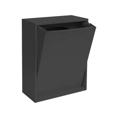 Coș de gunoi negru pentru reciclare/de montat pe perete din plastic reciclat Recycling Box – ReCollector