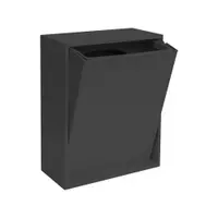 Coș de gunoi negru pentru reciclare/de montat pe perete din plastic reciclat Recycling Box – ReCollector