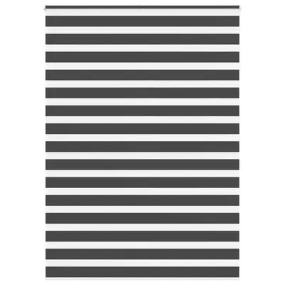 vidaXL Jaluzea tip zebra neagră lățime țesătură 150,9 cm poliester