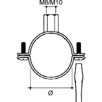 Colier pentru conducte din doua piese, cu racord filetat PB-7580