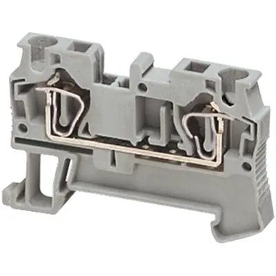 Bloc terminal cu surub, 2 pct, 4 MM², gri