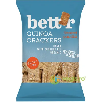 Crackers cu Quinoa si Boia fara Gluten Ecologici/Bio 100g