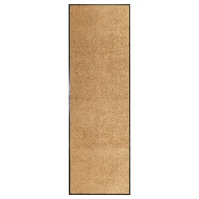 vidaXL Covoraș de ușă lavabil, crem, 60 x 180 cm