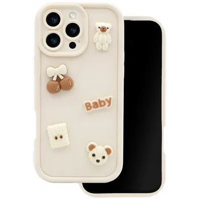 Husa pentru Samsung Galaxy A26 A266, OEM, Ultra Trendy 3D Bear, Bej