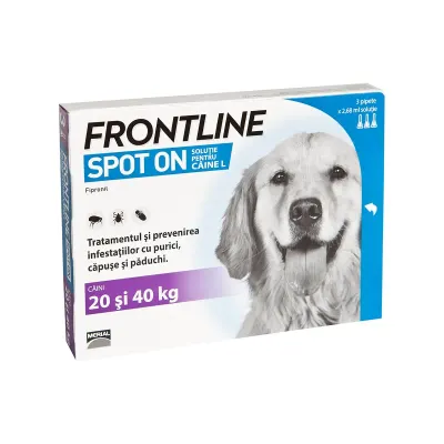 FRONTLINE Spot-On, soluție antiparazitară, câini 20-40kg, 3 pipete