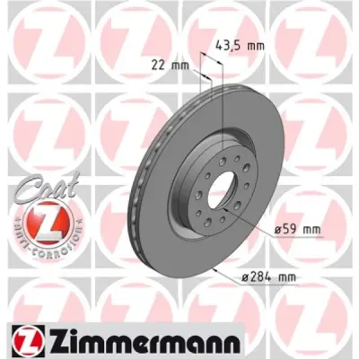 Disc frana ZIMMERMANN 110.2207.20