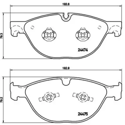 Set placute frana, frana disc BREMBO P 36 025