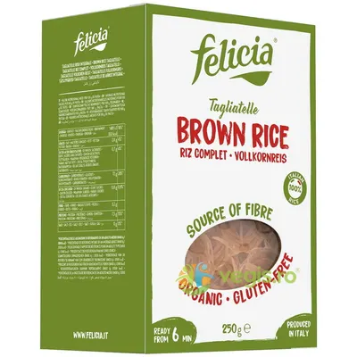Tagliatelle din Faina de Orez Integral Ecologice/Bio 250g