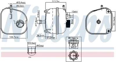 Vas expansiune cu capac potrivit MINI (R50, R53), (R52) 03.02-07.08