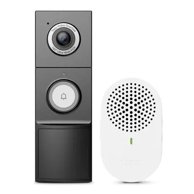 Video Doorbell Camera 1×Tapo D235 + 1×Tapo D100C SPEC: 2.5K 5MP(2560x1920), 2.4 GHz, Battery Powered or Hardwired, Chime include