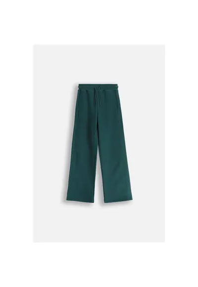 Pantaloni sport cu croiala dreapta si talie ajustabila