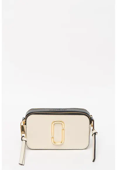 Geanta crossbody de piele Snapshot - Negru/Crem