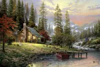 Puzzle Schmidt din 500 de piese - Thomas Kinkade A Peaceful Retreat