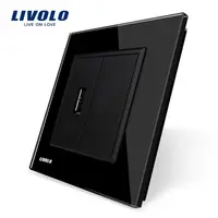 Priza simpla USB Negru