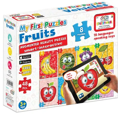 Jagu Educational Talking Puzzles - Primul meu puzzle cu fructe, 48 de piese