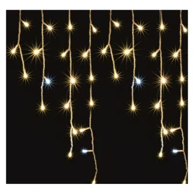 Ghirlanda decorativa luminoasa flori de gheata, 5 m, 300 LED, exterior