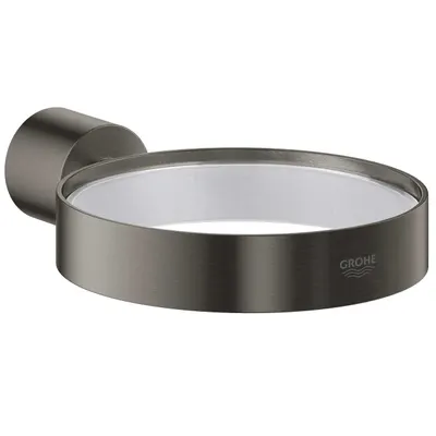 Suport pentru savoniera Grohe Atrio 40305AL3, montare pe perete, fixare ascunsa, Hard graphite