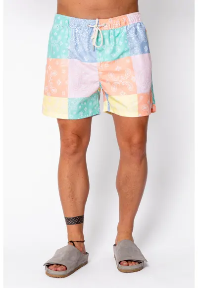 Pantaloni scurti de baie Square Pal Color 22431 - Multicolor