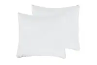 Set 2 Perne 70x70 Somnart Belina, microfibra, lavabile la masina, vidat, alb