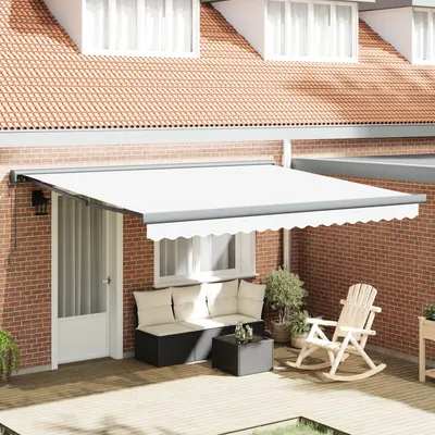 Gossi marchiza retractabila automata alba 400x300 cm, fabrica de inlocuire pentru marchiza Gossi pentru cadru de 4x3 m alb