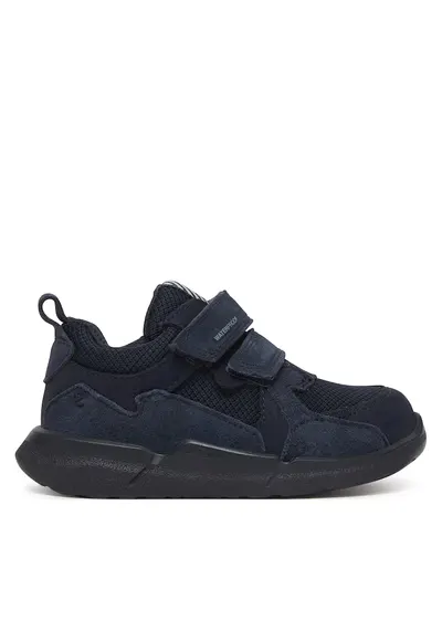 Pantofi copii - velcro - albastru - piele naturala - Albastru