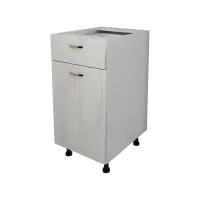 Corp Baza Lecce, 1 Sertar, 1 Usa, Pin Alb/Alb, 40 x 50 x 80 cm