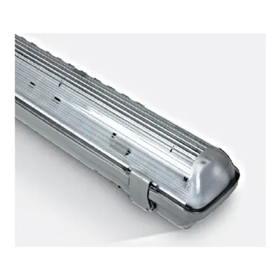 Dewy Fluo T8 1x36W ECG, 230V, IP65, L=1265mm, PC/PC, gri