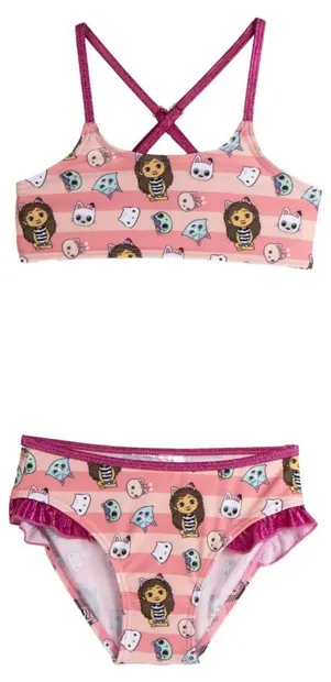 Costum de baie pentru copii din 2 piese Cerda - Gabby's Dollhouse, 2 ani, roz