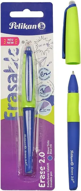 Pix cu gel Pelikan Erase 2.0 - Cerneală albastră, ștergabilă