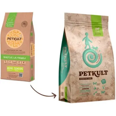 Petkult Sensitive Mini Junior cu Miel si Orez, 12 kg