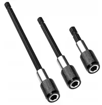 Set 3 prelungitoare pentru surubelnita 60mm 100mm 150mm negru