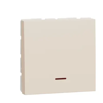 Intrerupator, New Unica, mecanism, 1-pole 1-way, 32A, 2 module, screw terminals, netratat, IP4X, bej