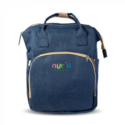Rucsac Multifunctional pentru Scutece Bebelusi cu Patut Pliabil - Albastru - Nurio