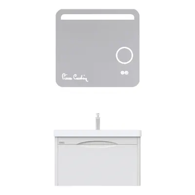 Set mobilier baie Pierre Cardin Pacific LED suspendat 3 piese alb 80 cm
