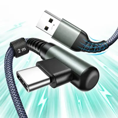 Cablu Date si Incarcare Rapida Timebox, USB la Type-C, 2m, QC 3, Negru - Default Title