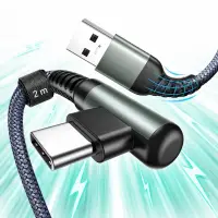Cablu Date si Incarcare Rapida Timebox, USB la Type-C, 2m, QC 3, Negru - Default Title