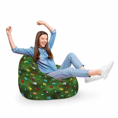 Fotoliu Puf Bean Bag tip Para XL Among Us Green