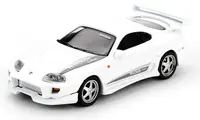 Model colecționar Mini GT Modern: Automobile - Toyota Supra VeilSide Combat V-I White Pearl Metallic 2014 (LHD)