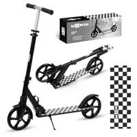 Trotineta pliabila de oras 200 mm Driff Black White, ghidon reglabil, din otel si aluminiu, cric , suspensii, greutate suportata 100 kg, varsta 4 ani+