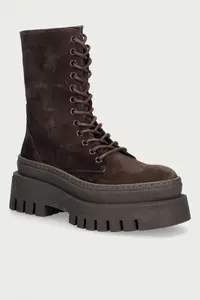 Steve Madden botine cu platformă pentru femei din piele întoarsă Coast