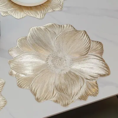 Suport pentru farfurie Morello - Lotus Gold, 38 cm, auriu