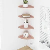 vidaXL Raft Suspendat pentru Colț 4 buc. Roz 18 x 18 x 2 cm
